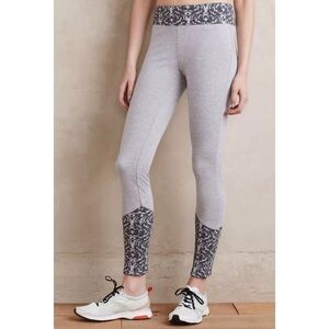 Anthropologie Pure + Good Jacquard Trimmed Legging